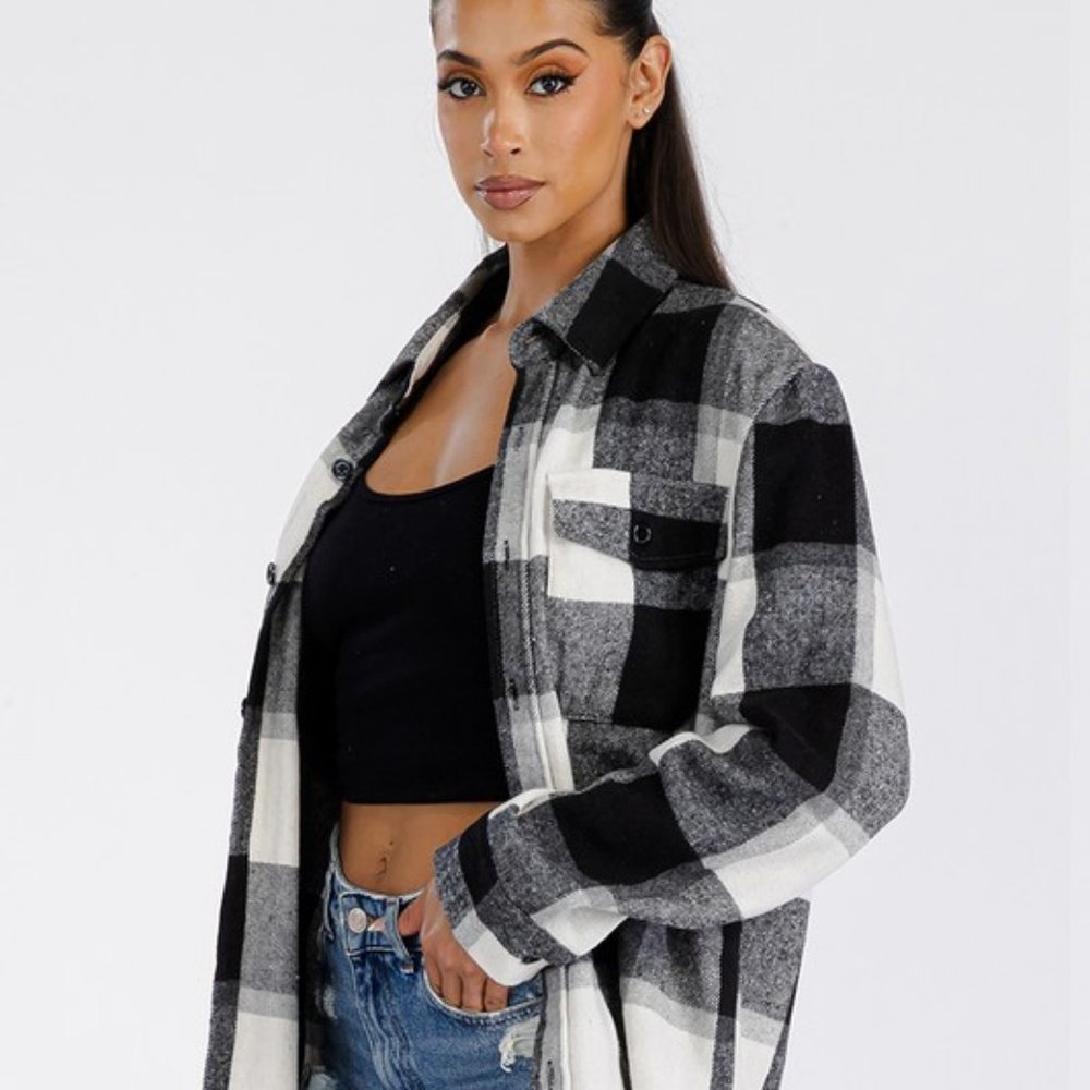 Boyfriend Oversized Soft Flannel Shacket